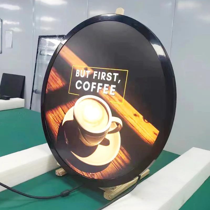 Image of 15.7 Inch (Dia.457mm Viewable) Round LED Display Screen Without Touch Fuction for Business, Cloud /APP /USB Disk