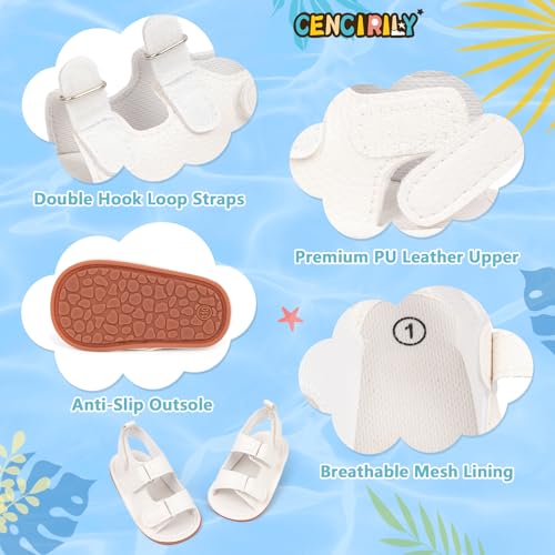 Image of CENCIRILY Infant Baby Boys Girls Summer Beach Sandals Anti-slip Rubber Soft Sole Lightweight Breathable Athletic Toddler First Walking Shoes