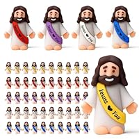 AONAT 50 Stück Mini Jesus Figuren, Mini Jesus Figur, Kleine Jesusfiguren als Dekoration, Krippenfiguren für Religiöse Aktivitäten, Taufgeschenk Füllen Von Ostereiern, Sonntagsschule und Taufgeschenke
