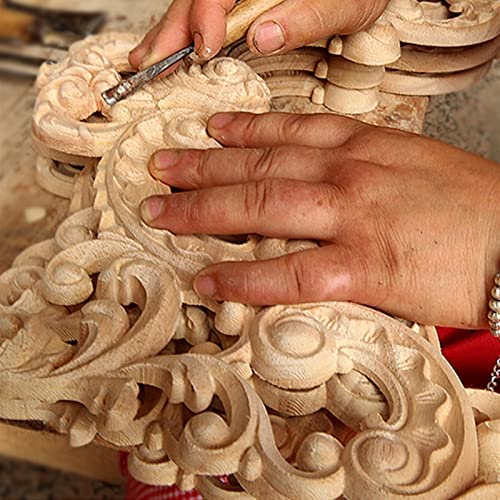 Madera de Caucho Tallada Elementos de Ebanistería de Roble para Muebles 6