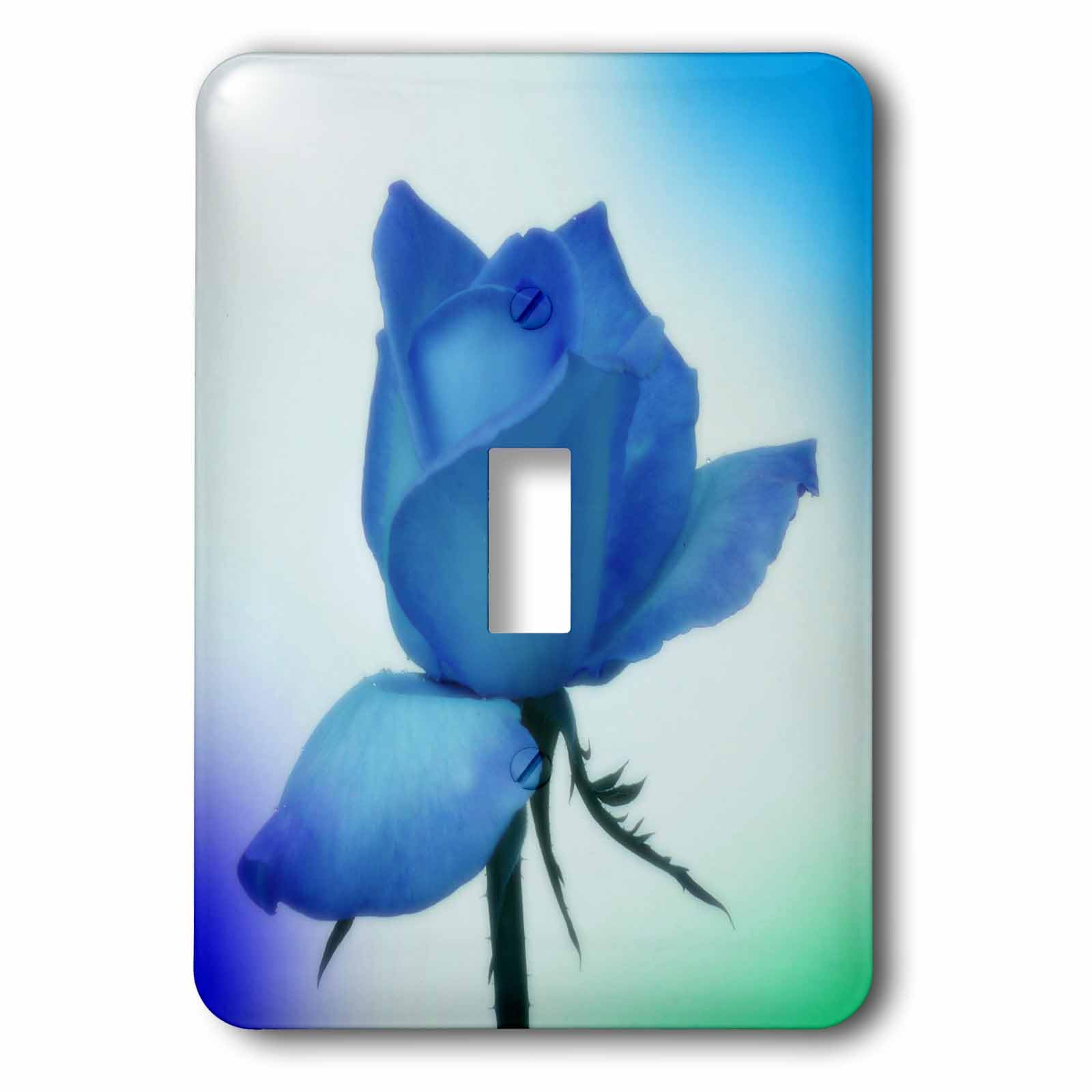 Interrupteur à bascule motif floral romantique bleu 3dRose lsp_47260_1 décoration murale
