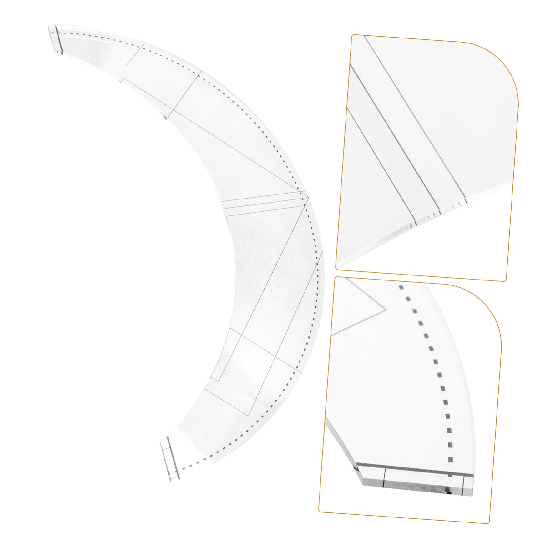 MAGICLULU 3 Pz Righello Patchwork Di Misurazione Del Righello Per Cucire Di Forma Unica Per Tessuto Kit Di Righelli Per Cucire Chiaro Accessori Cucitura Acrilico