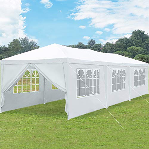 10'x30' Heavy Duty Canopy Gazebo Outdoor Party Wedding Tent Pavilion with 6 Removable