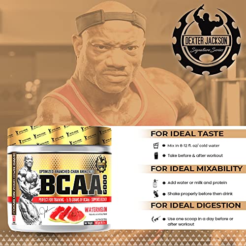 Image of Dexter Jackson BCAA | Perfect for Training & Support Recovery | Watermelon Flavor | 60 Servings, 463g - Essential Amino Acids for Optimal Performance