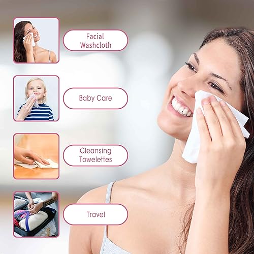 Disposable Fast Dry Wipes, Perfect for one-time use Face Towels Travel Size, Also used as Baby Care,