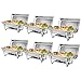 Chafing Dish Buffet Set 8 Qt Stainless Steel Complete Chafer Set Catering Warmer Set with Water Pan, Fuel Holder for Parties, Dinners, Catering, Buffet and Weddings 6 Silver