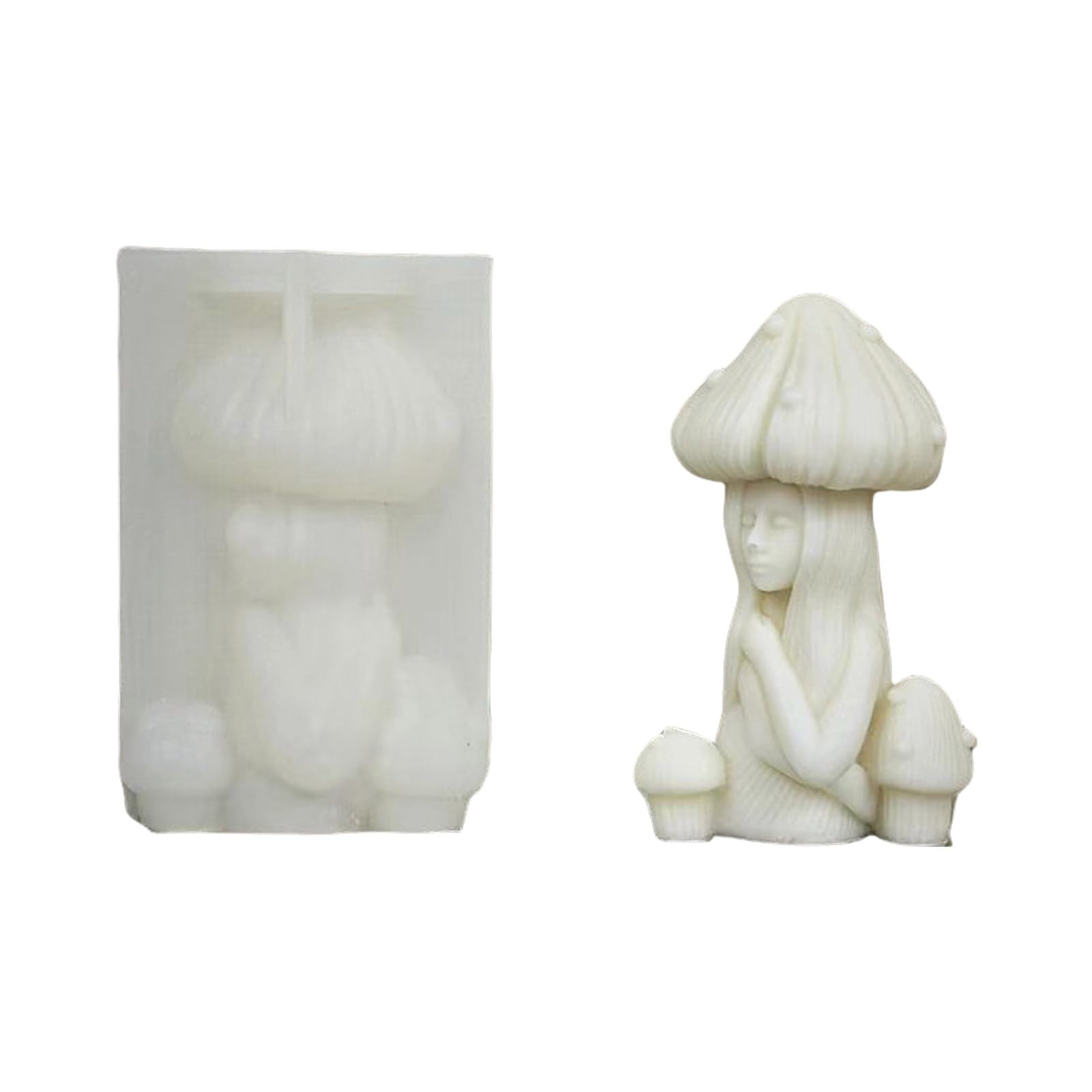 Yhplxyuus Body Silicone Plaster Molds Rose Mushroom Body Scented Molds Castings Ornament Human Rose Mushroom Silicone Plaster