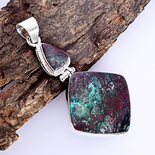 Pendentif en jaspe Sonora argent 925 fait main, bijou d'exception - 5