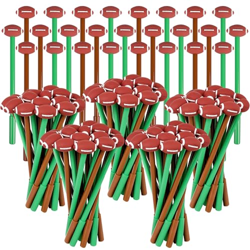 Bolígrafos negros de gel con diseño fútbol, pack 100 uds miniatura 1