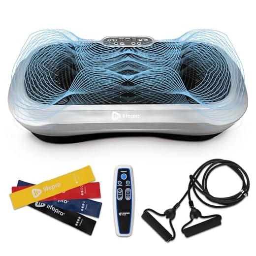 LifePro Vibration Plate Exercise Machine - Whole Body Workout Vibration Fitness Platform w/ Loop Bands - Home Training Equipment for Weight Loss & Toning - Remote, Balance Straps, Videos & Manual