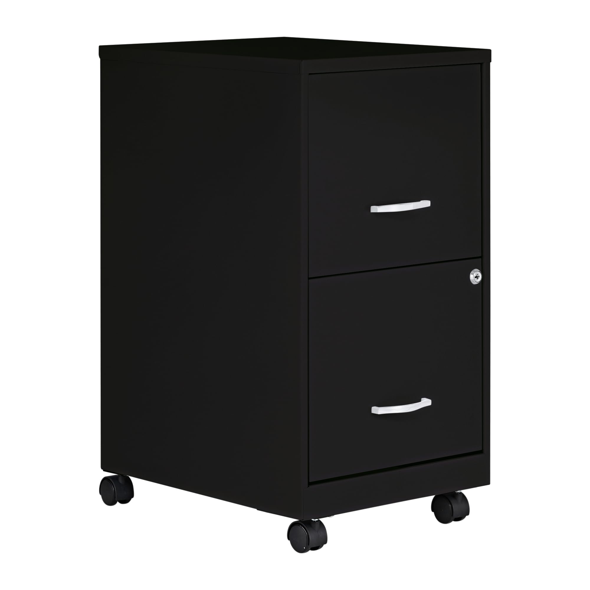 Lorell 2-Drawer Mobile File Cabinet in black
