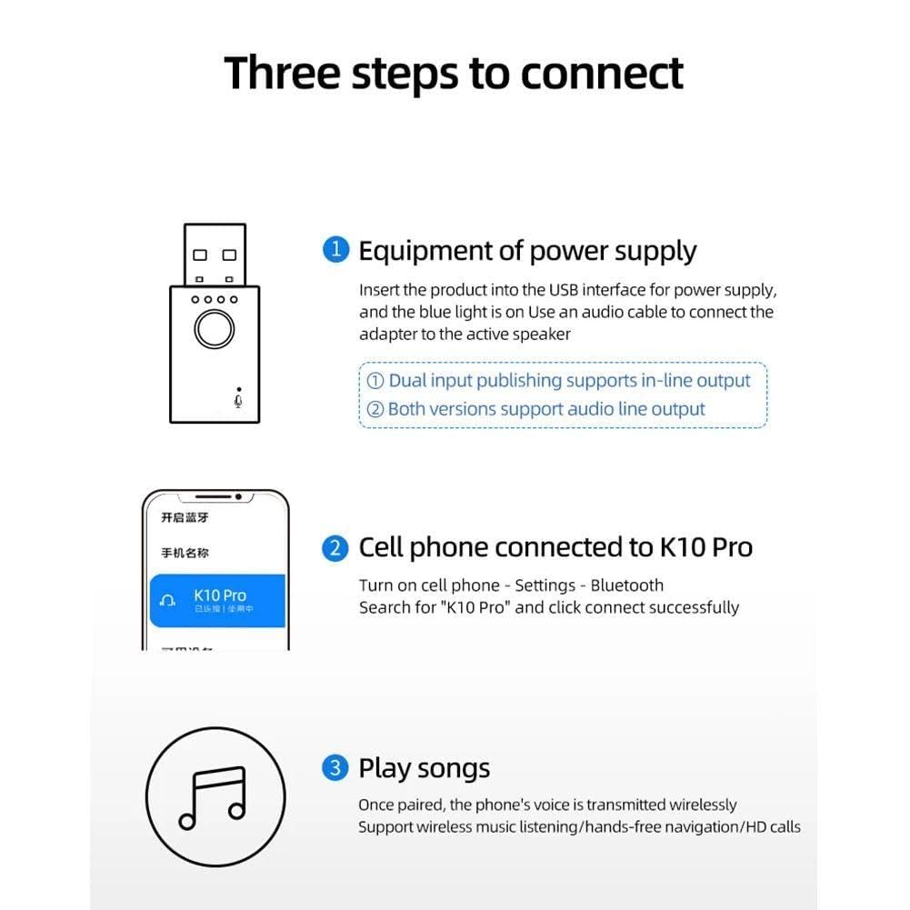 4-w-1 odbiornik USB Bluetooth 5.1 adapter audio Bluetooth z kartą PC dźwięk Bluetooth W6Y5 zewnętrzny odbiornik nadajnik