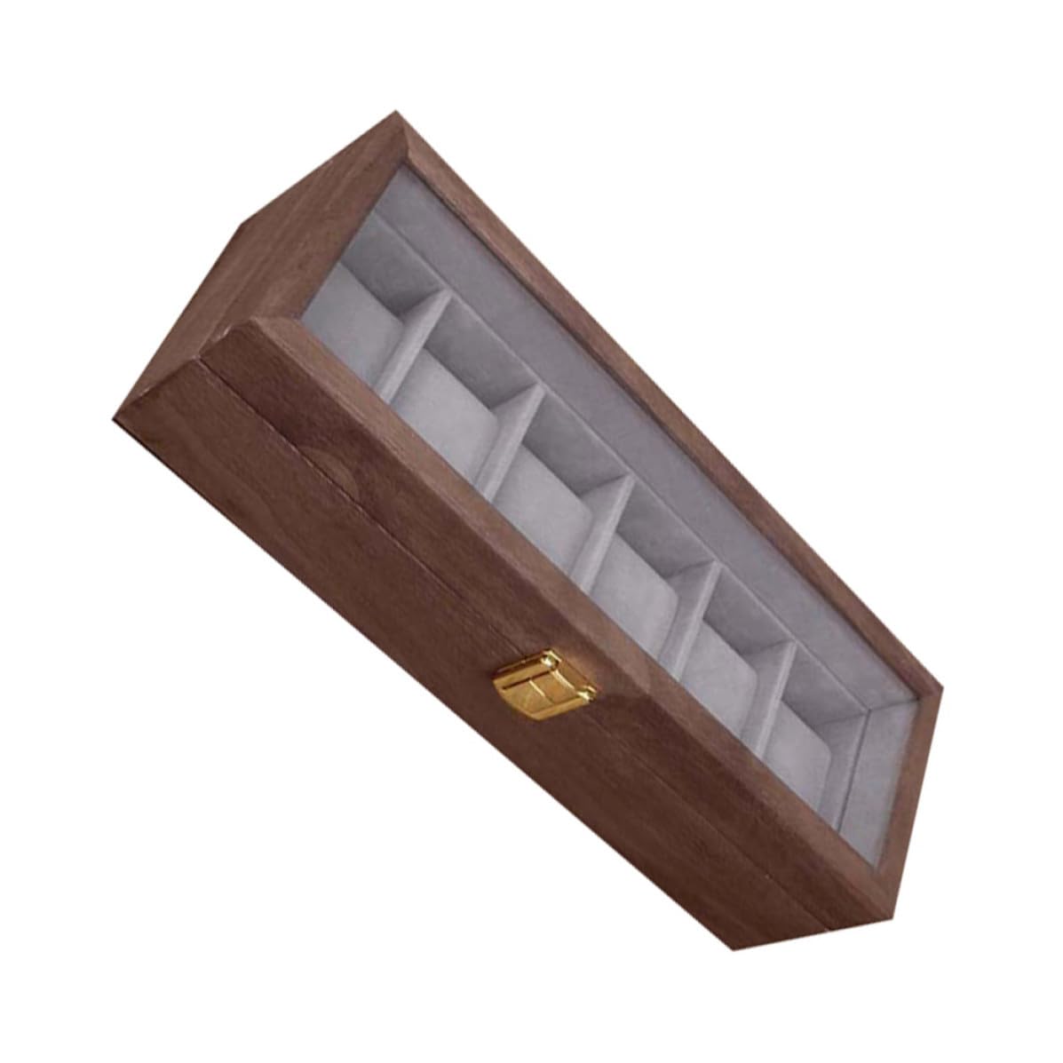 GALPADA Cofanetto in Legno a 6 Scomparti per Orologi e Accessori