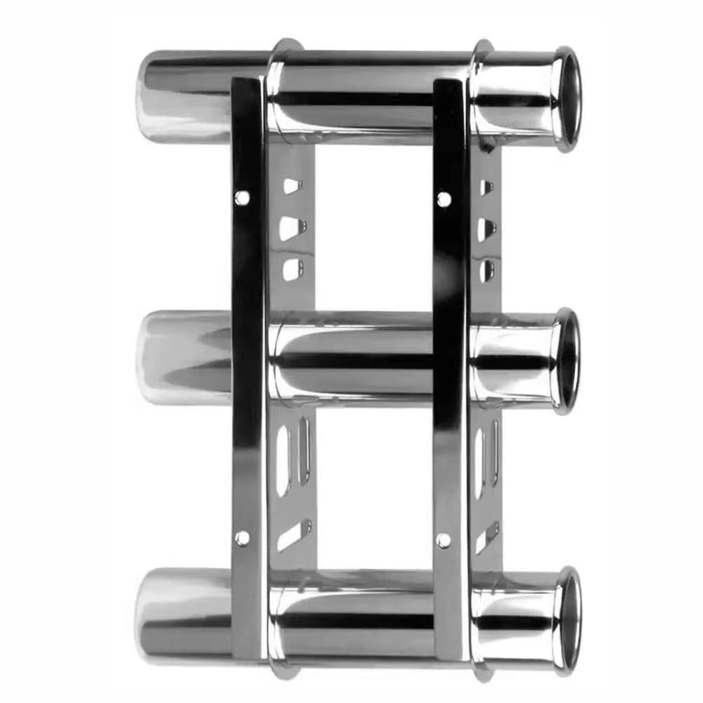 316 Acciaio Inox 3 Tubi Canna Da Pesca Holder per Barca Kayak Yacht