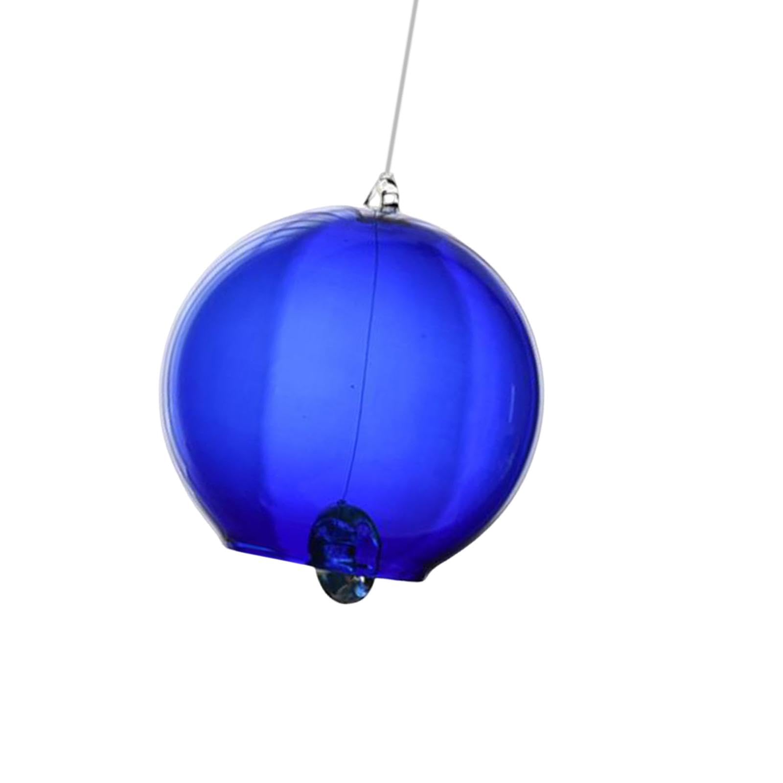Traditional Borosilicate Glass Wind Bell Versatile Accessories 2.8" Diameter Dark Blue | Wind Chimes | Garden Déco | Yard, Garden & Outdoor Living-image-28