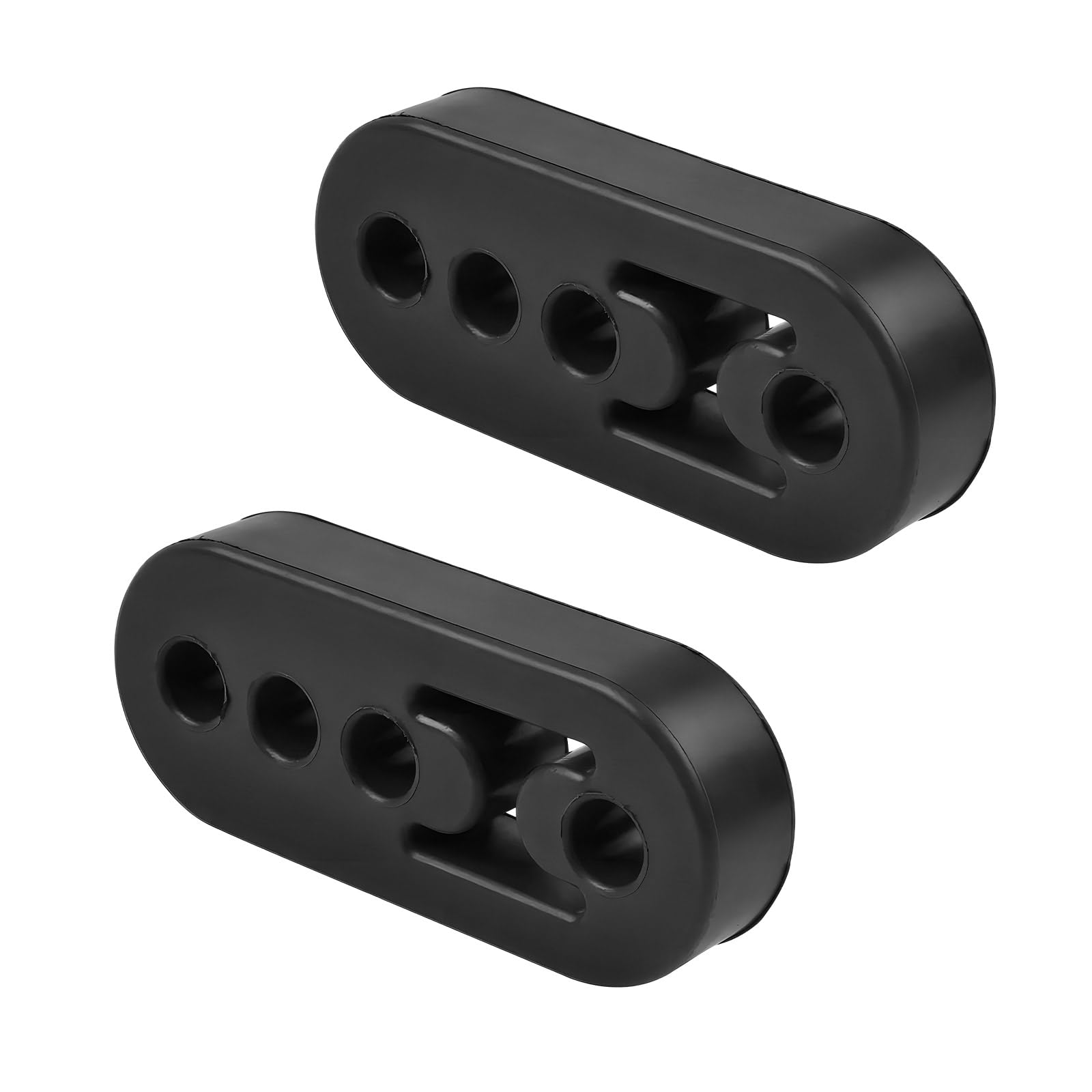Wevdn 2 PCS Rubber Exhaust Hanger, 4 Holes Rubber Exhaust Muffler Tailpipe Hanger Insulator, Universal Exhaust Pipe Insulators Muffler Hangers for Vehicle, Car Accessories (Black)-image-9