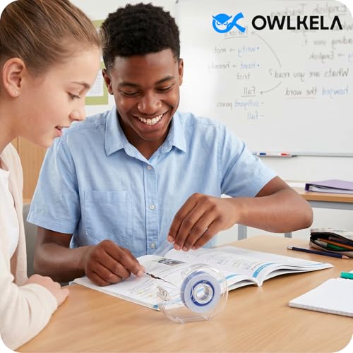 Image of OWLKELA 40 Pcs Clear Tapes, 0.7 inch x 28 yds per roll | Refillable Dispensers,Transparent Tape Refills, 1 inch Blue Core, Ideal for Home, School & Office