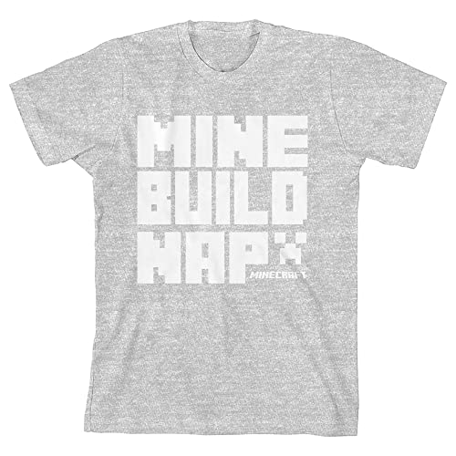 Minecraft Mine Build Nap Girl's Athletic Heather T-Shirt