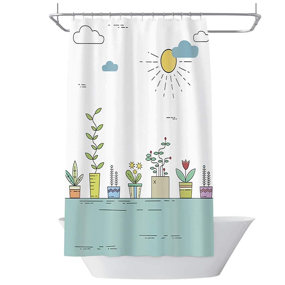 Rideau de bain en polyester résistant anti-moisissure et long pour douche de pièce humide