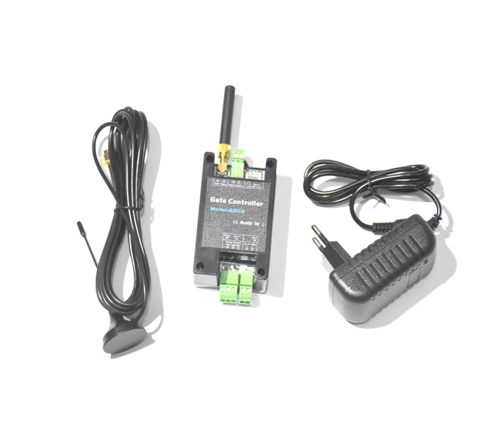 Abridor de Puerta corrediza abatible gsm for Garaje, 200 usuarios, Interruptor de relé, Control de Acceso Remoto, abridor de Puerta inalámbrico con Llamada Gratuita(2 G Long Ant Adapter)