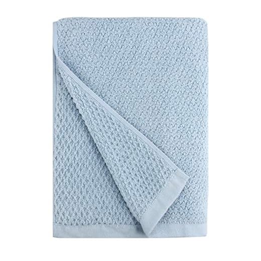 Everplush Diamond Jacquard Quick Dry Bath Towel, (Pack of 1) (30 x 56 in), Aquamarine