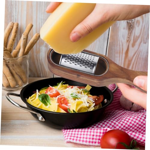 Rallador multiusos de acero inoxidable y mango de madera miniatura 5