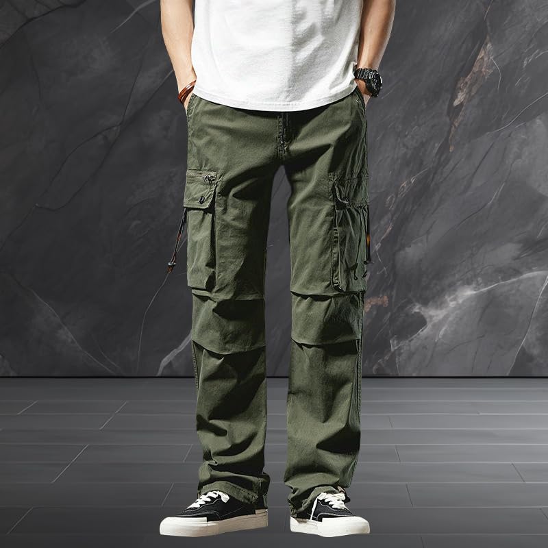 Pantalon cargo extensible style américain gris 40 toile premium
