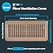 EZ-FLO 4 x 10 Inch (Duct Opening) Floor Register Vent Cover, One-Way Ventilation Register Diffuser, Solid Steel HVAC Air Vent Cover, Brown, 61602