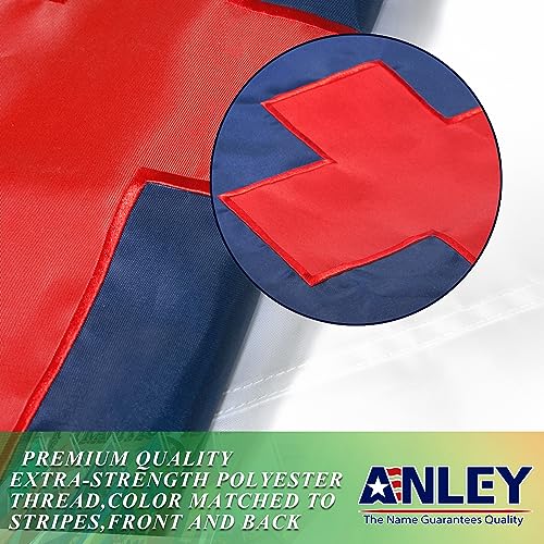 Drapeau chrétien Anley résistant nylon brodé extérieur 3x5 ft - 4