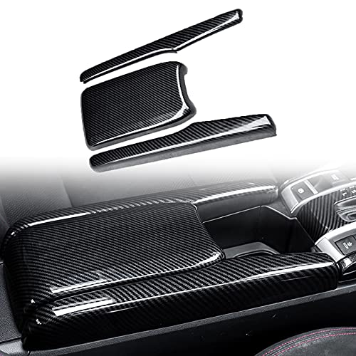 INUBOXES Carbon Fiber Style Armrest Box Cover Interior Car Center Console Cover Compatible with Honda Civic Sedan Coupe Hatchback 2016 2017 2018 2019 2020 2021