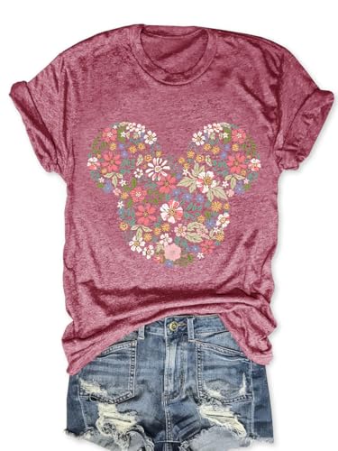 Image of Magic Kingdom Castle Shirt Holiday Short Sleeve Boho Clothes for Women