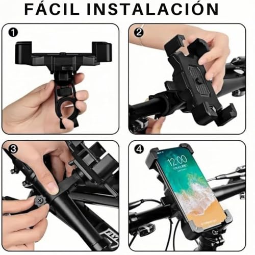 Cruban Soporte MÓVIL Bicicleta Y Patinete y Colgador Pared. Compatible hasta 7,2”, Soporte Manillar MTB, Patinete Eléctrico, Fijación Estable, Soporte Garaje Ahorra Espacio. - imagen 2