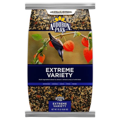 Audubon Park Extreme Variety Wild Bird Seed for Outside Feeders, 15-lb. Bag