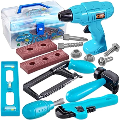 HERSITY Toddler Tool Kit with Carry Box Kids Tool Construction Set Educational Toys Gifts for 3 4 5 6 Years Old Children Boys Girls Cover