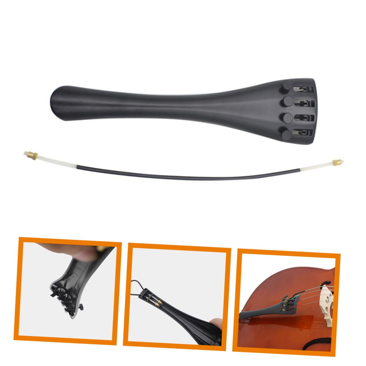 ibasenice 4sets Accessori Per Violoncello Cordiera e Cordiera Pratica Facile Da Installare e Resistente Perfetta Per Musicisti Professionisti e Appassionati