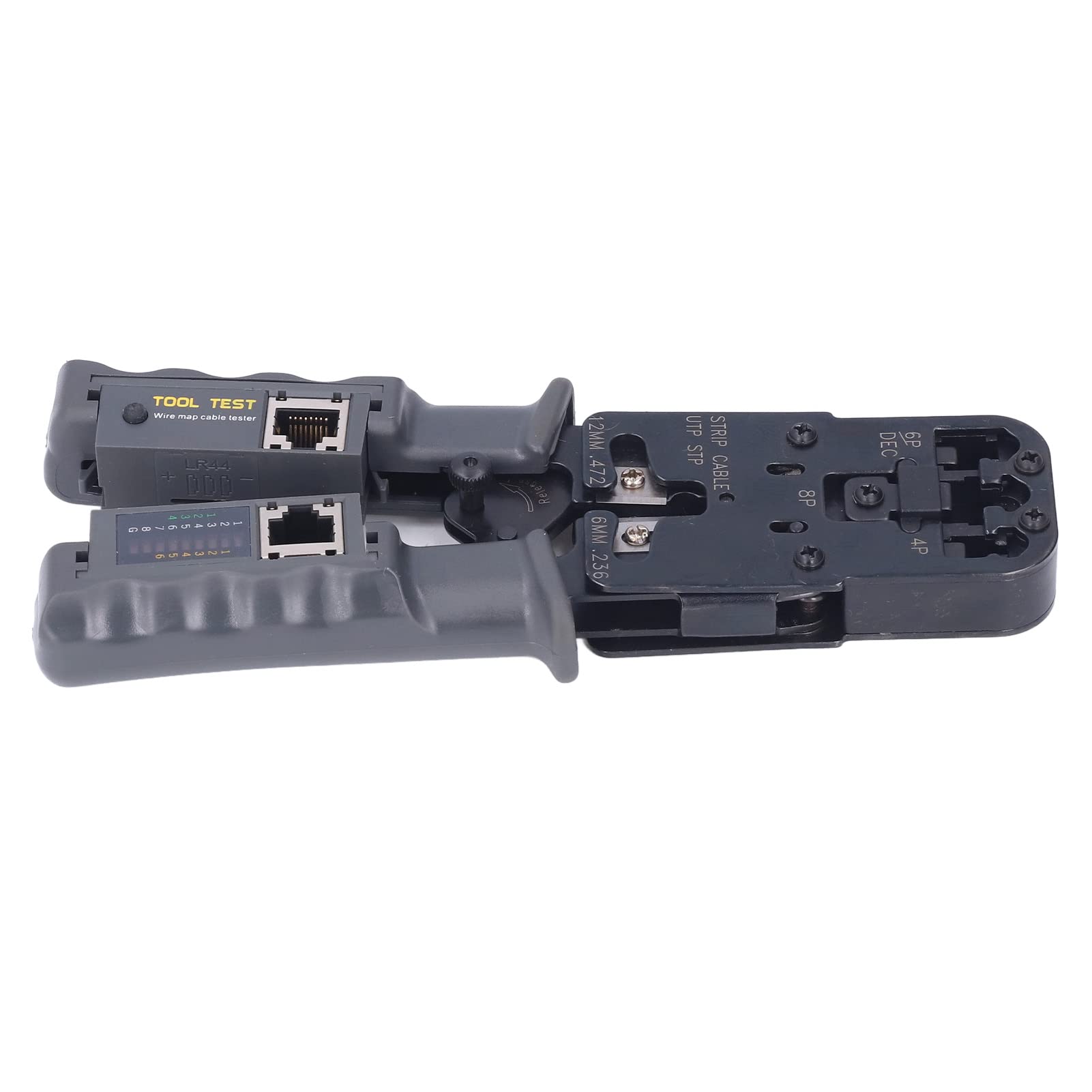 Pince à sertir pince à dénuder à cliquet, outil de sertissage RJ45, Cor avec poignée pour 8P 6P 4P, base d'outil en métal laminé pour l'insertion de câble réseau