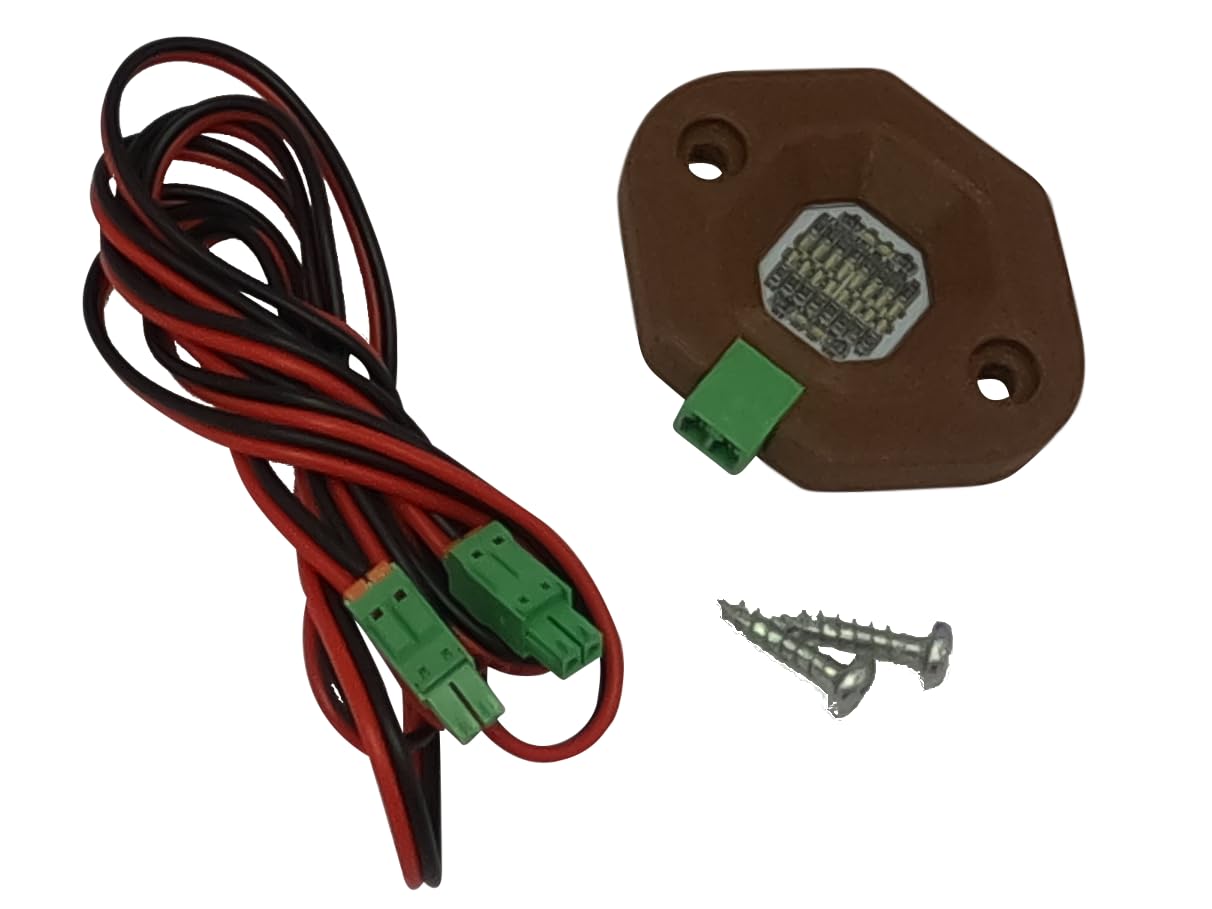 Externes Lichtmodul als Zubehör zum Solar Hauptgerät, als Anlocklich geeignet, mittels Kabel frei platzierbar, für Ihre Hühnerklappe nachrüstbar (Standard, Braun)