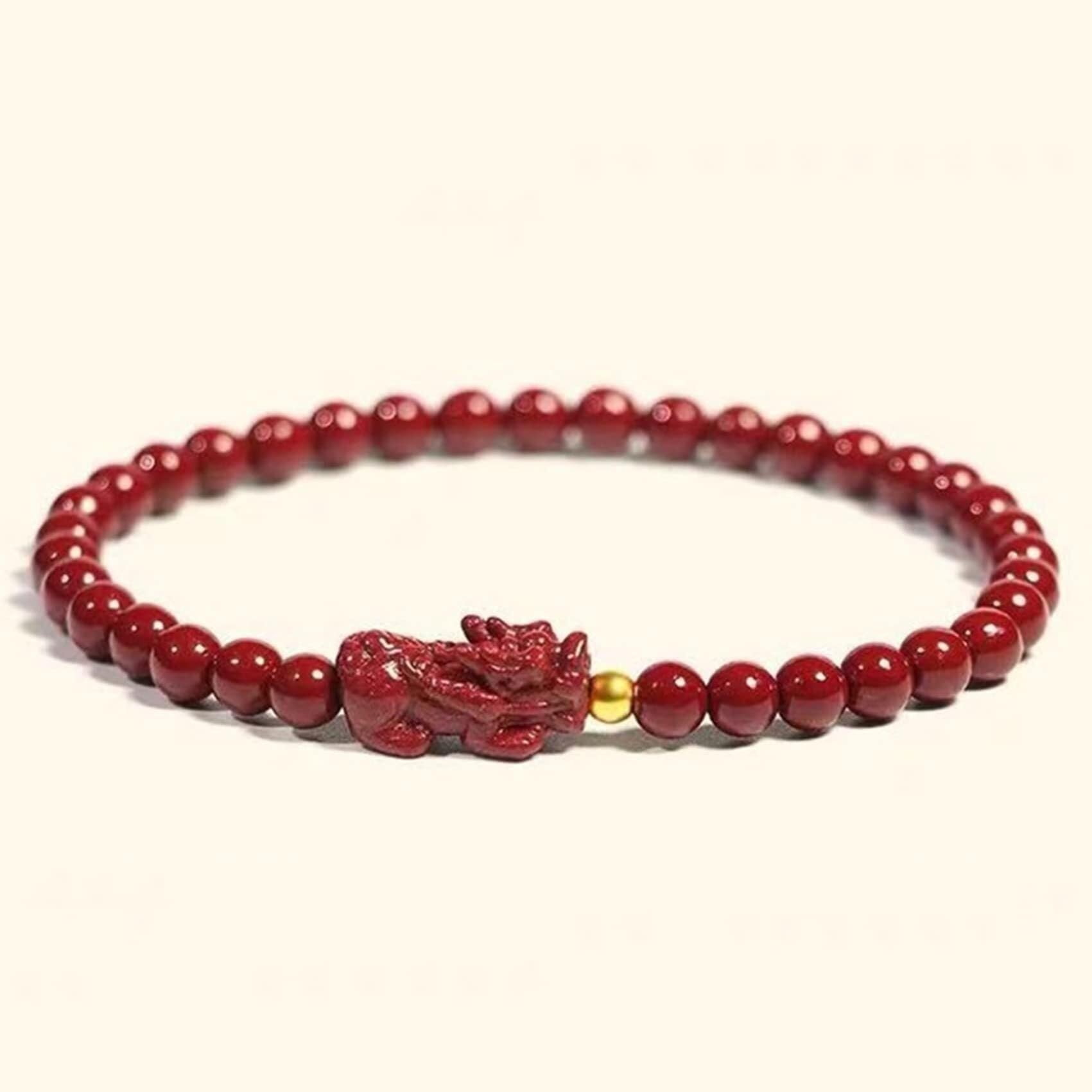 YDYDTTKD Bracciale cinabro Naturale Talismano Feng Shui Reiki Crystal Chakra Meditazione Gioielli Regalo di Compleanno