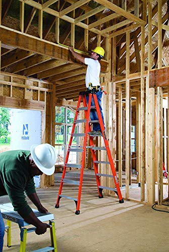 Louisville Ladder FS1407HD Fiberglass Step ladde3r, 7-Feet, Orange