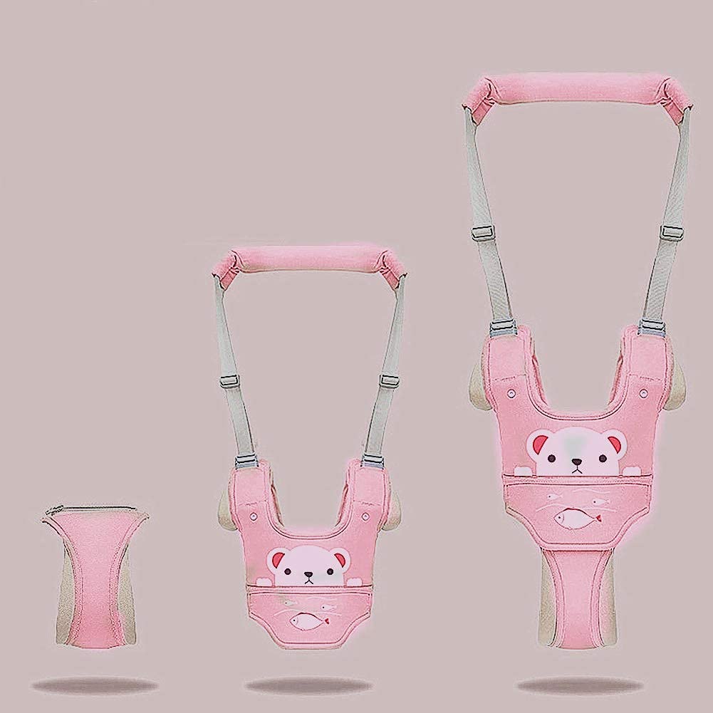 Pettorina da passeggio regolabile bambini 6-36 mesi rosa