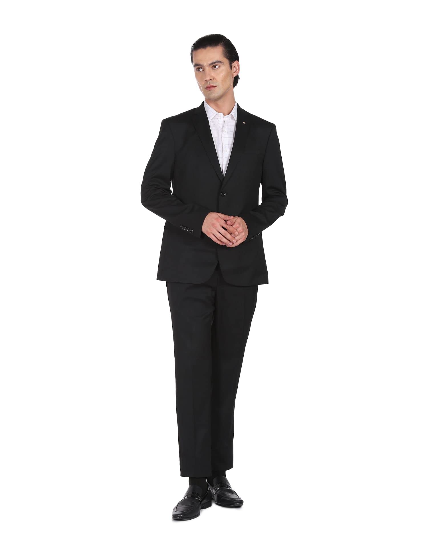 arrow Men's Polyester Single Breasted Business Suit Pants Set-picture-24