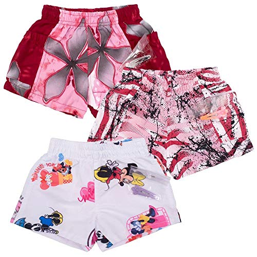 Kit 5 Shorts Infantil Menina Em Tactel Estampas Variadas