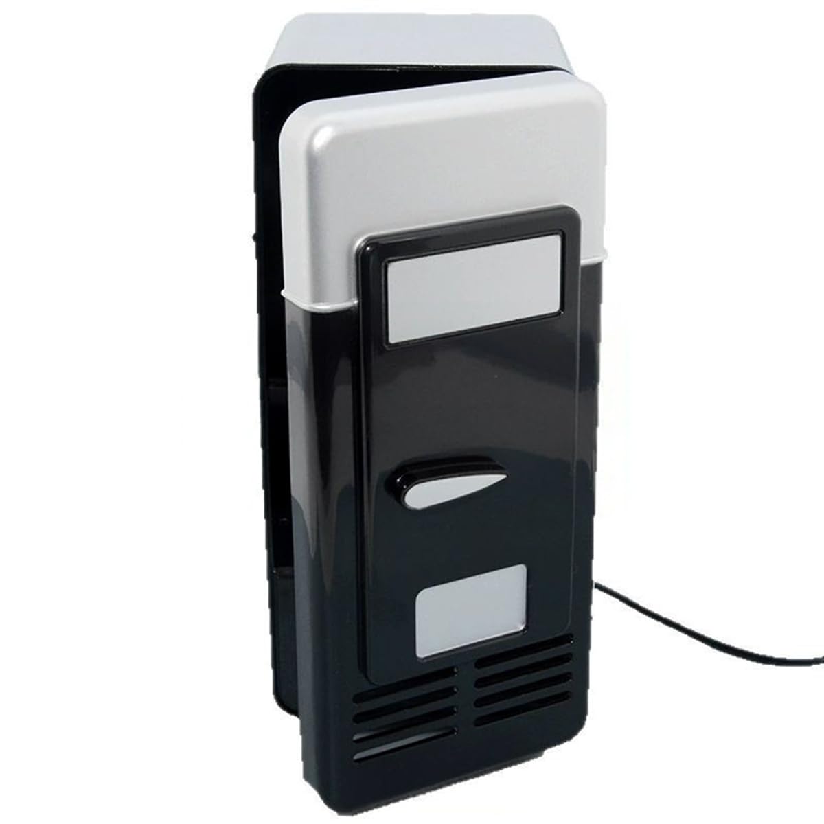 Ticha Mini frigorifero alimentato tramite USB, piccolo refrigeratore per bevande, per camera da letto, dormitorio, viaggio, dispositivo per la cura della pelle, nero