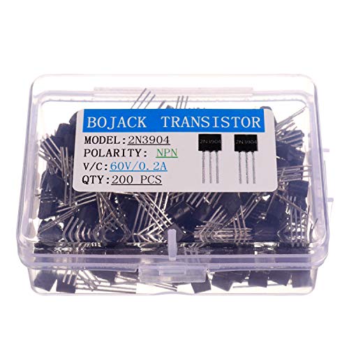 BOJACK 2N2222 NPN 60V 0.8A 0.5W 250MHZ Power General Purpose Transistors (Pack of 200)