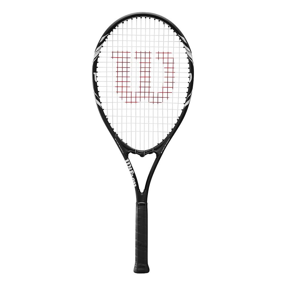 Wilson Federer 110 Tennis Racket, Black & White