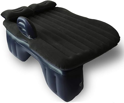 Colchón de cama inflado de aire para SUV, MPV, adultos, niños, viaje por carretera con bomba de aire eléctrica para automóvil (colchón SUV, negro)