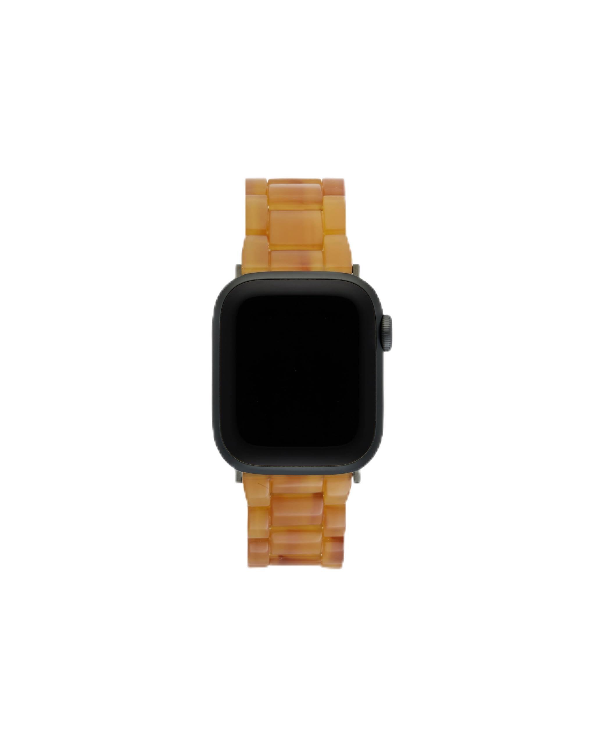 MACHETE Compatible with Apple Watch Band 38mm 40mm 41mm 42mm 44mm 45mm 49mm, Cognac Fashion Acetate Resin iWatch Band for Series 8 Series 7 Series SE Series 6 Series 5 4 3 2 1 Women Men