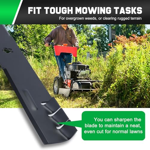 Image of Grasscool 405380 YTH22V46 46 inch Deck Mower Mulching Blades Replacement | Fits Husqvarna 403107 Z246 YTH20K46 YTH21K46 YTH22K46 YTA22V46 Zero Turn Lawn Tractor,5 Star Mounting Hole,Bagging Mulch Cuts