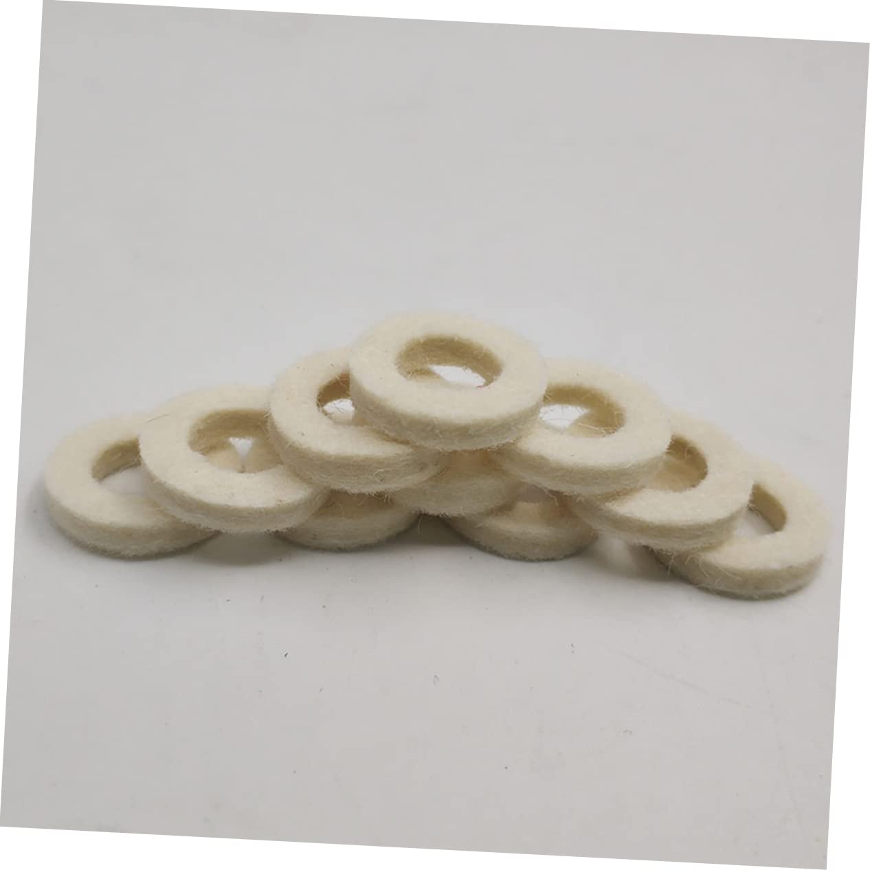 BESPORTBLE 10pcs Wool Pad Felt Musical Trumpet Along with White
