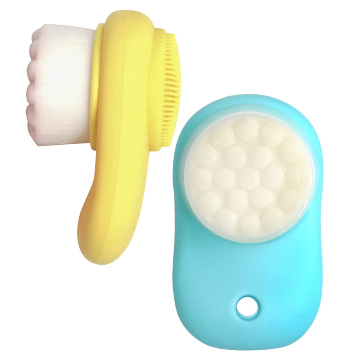 FOYTOKI Facial Brush Set 2pcs Face Cleaning Brush for Women Gentle Cleansing Exfoliator Travel Size